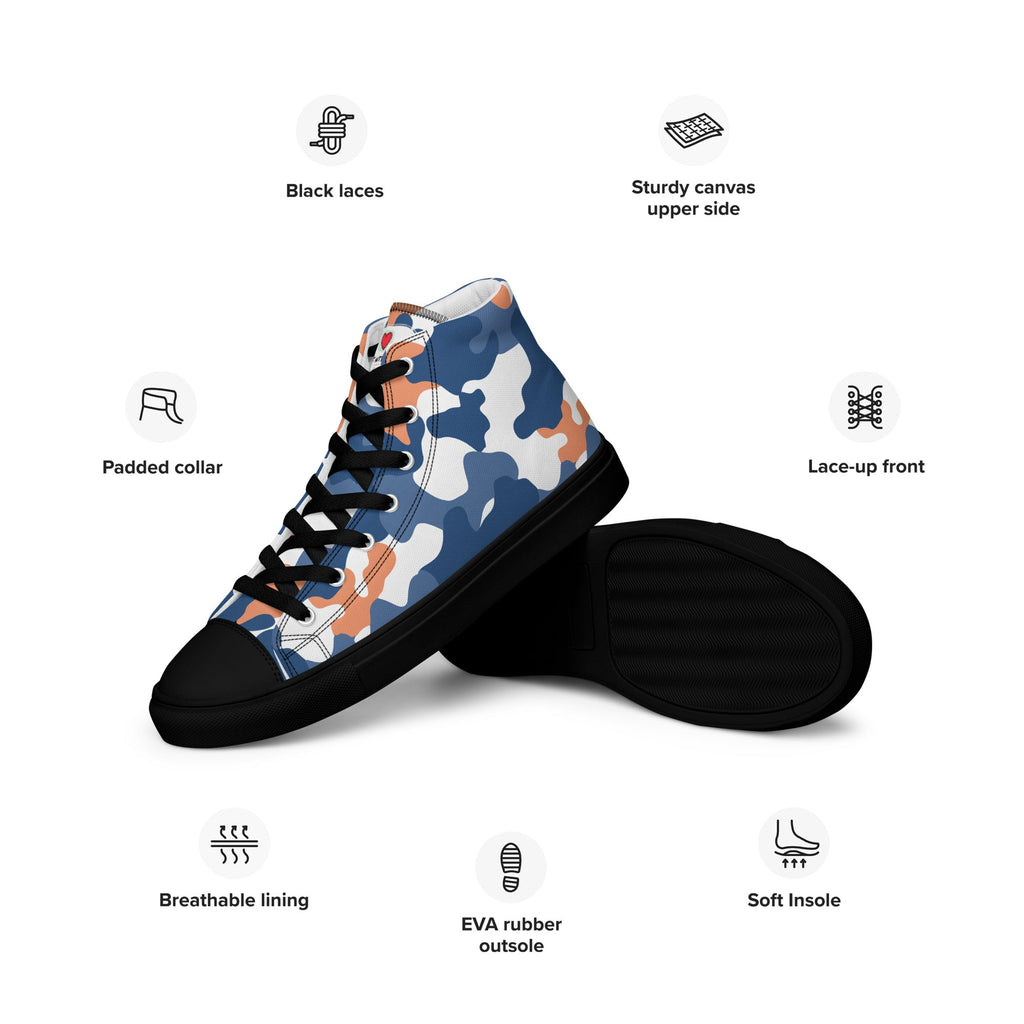 Army Enthusiast Men's High-Top Camouflage Sneakers