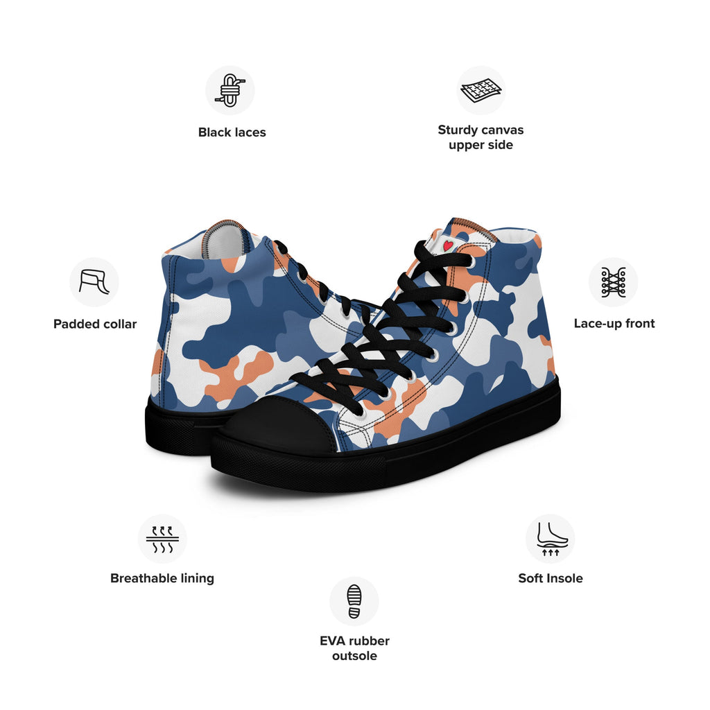Army Enthusiast Men's High-Top Camouflage Sneakers