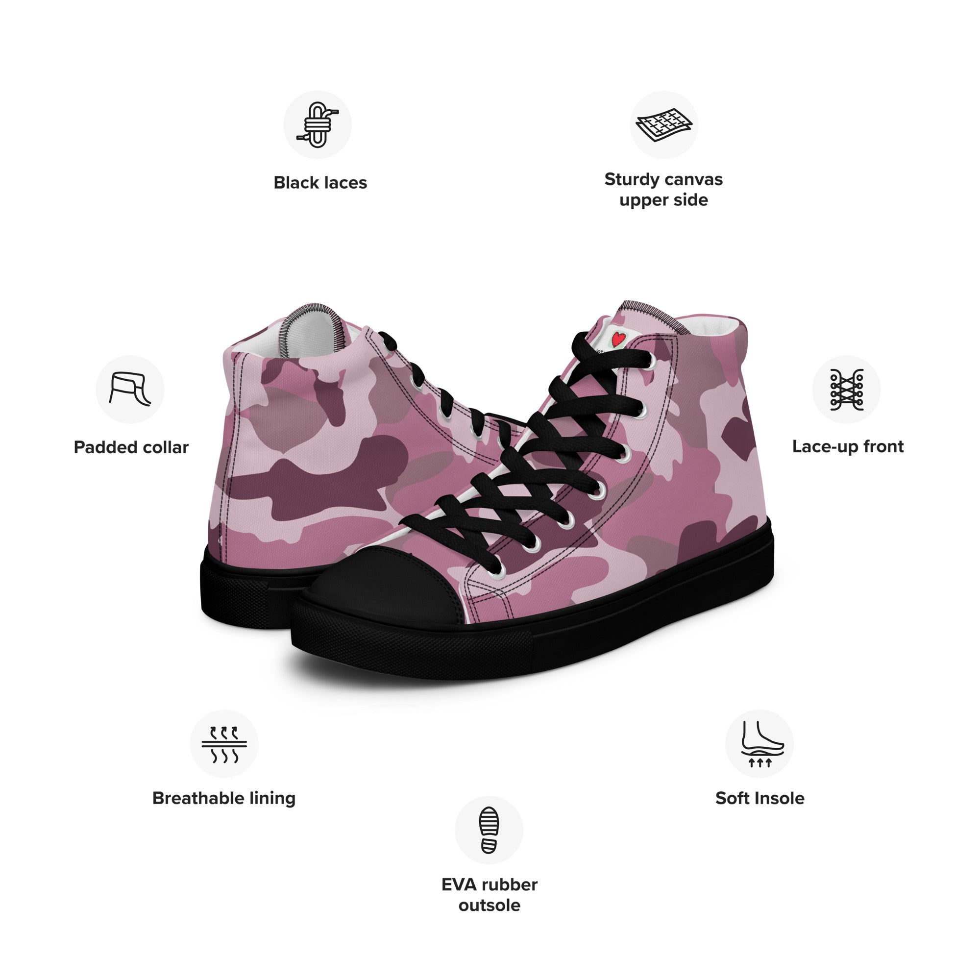 Army Enthusiast Men's High-Top Camouflage Sneakers