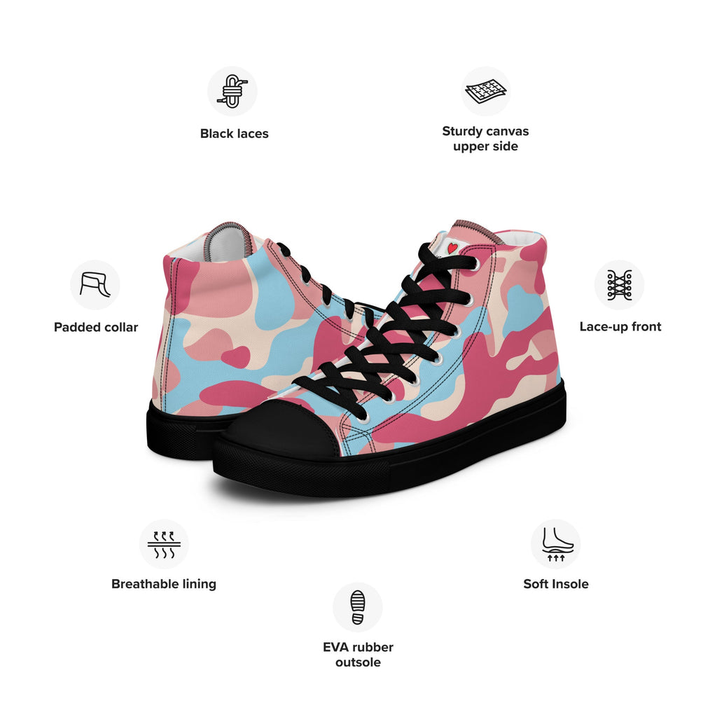 Army Enthusiast Men's High-Top Camouflage Sneakers