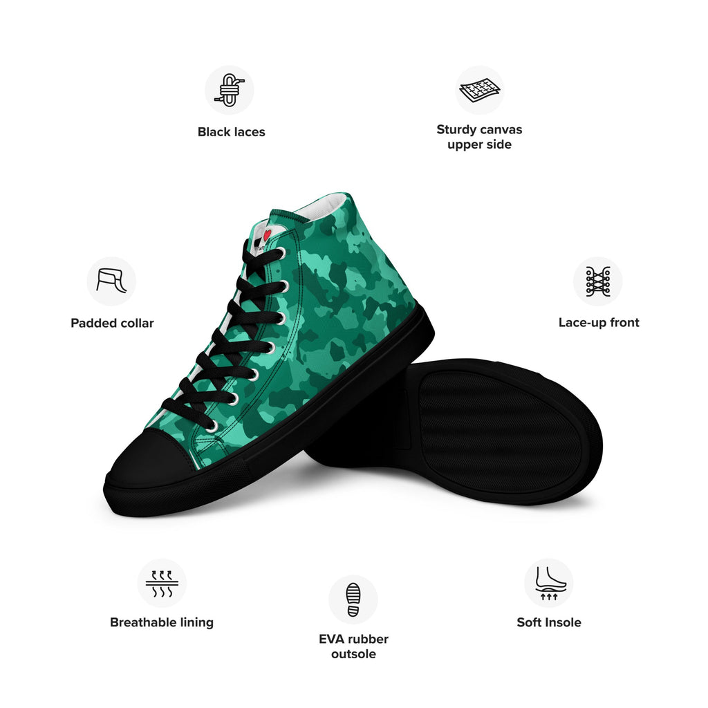 Army Enthusiast Men's High-Top Camouflage Sneakers