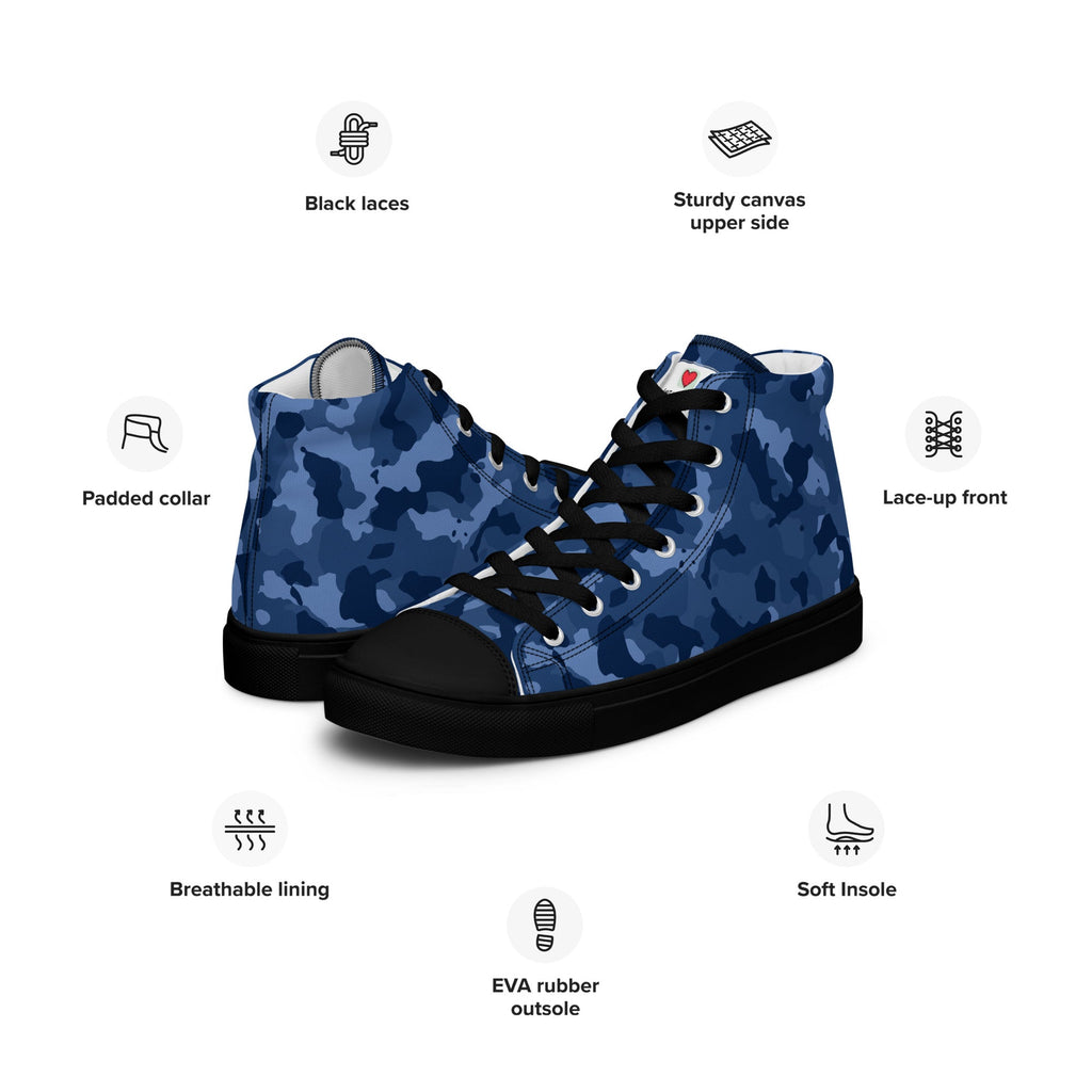Army Enthusiast Men's High-Top Camouflage Sneakers
