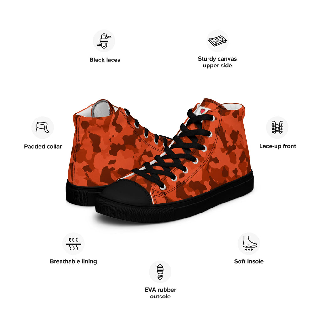 Army Enthusiast Men's High-Top Camouflage Sneakers