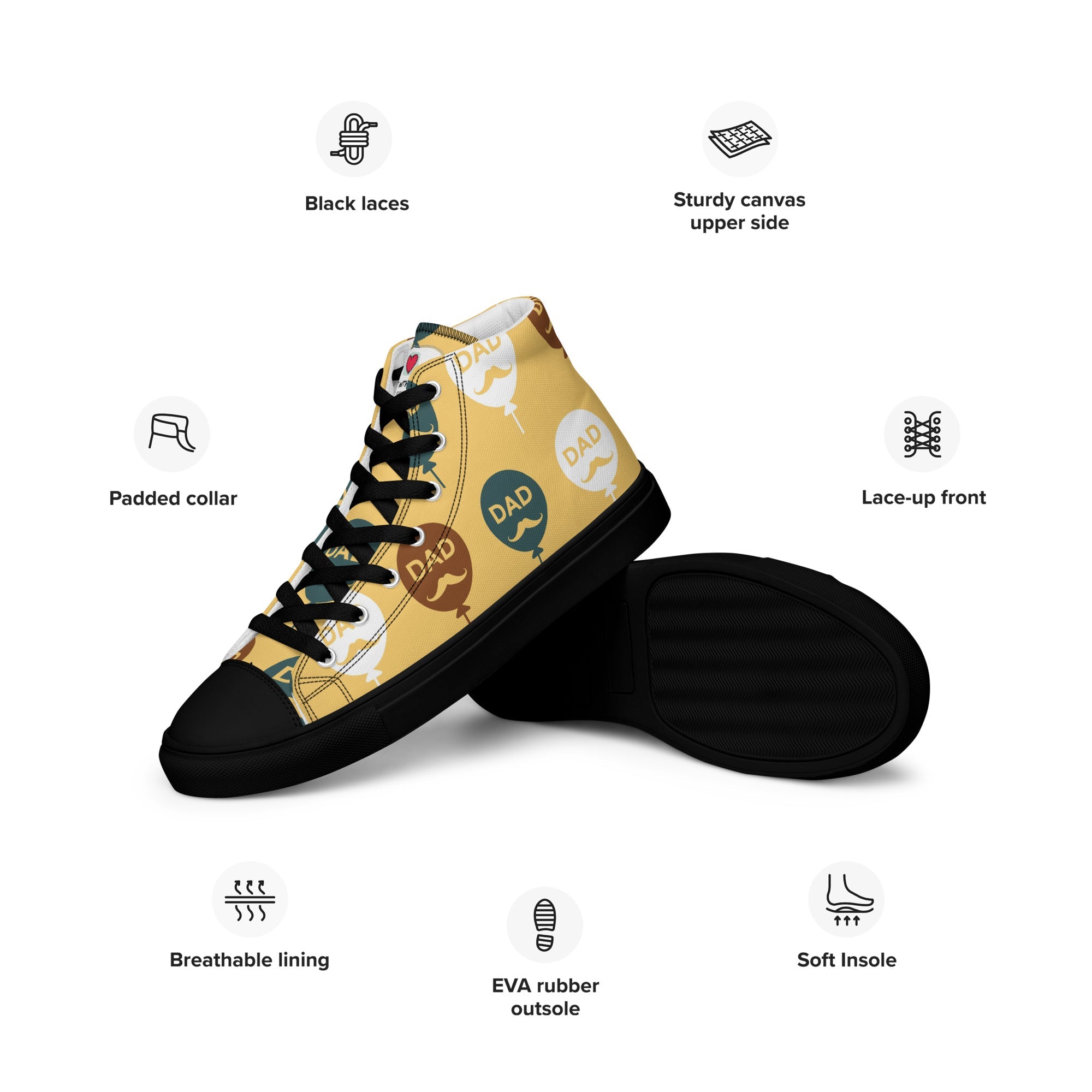Cool Dad's Commuter Stye Men's High Top Sneakers