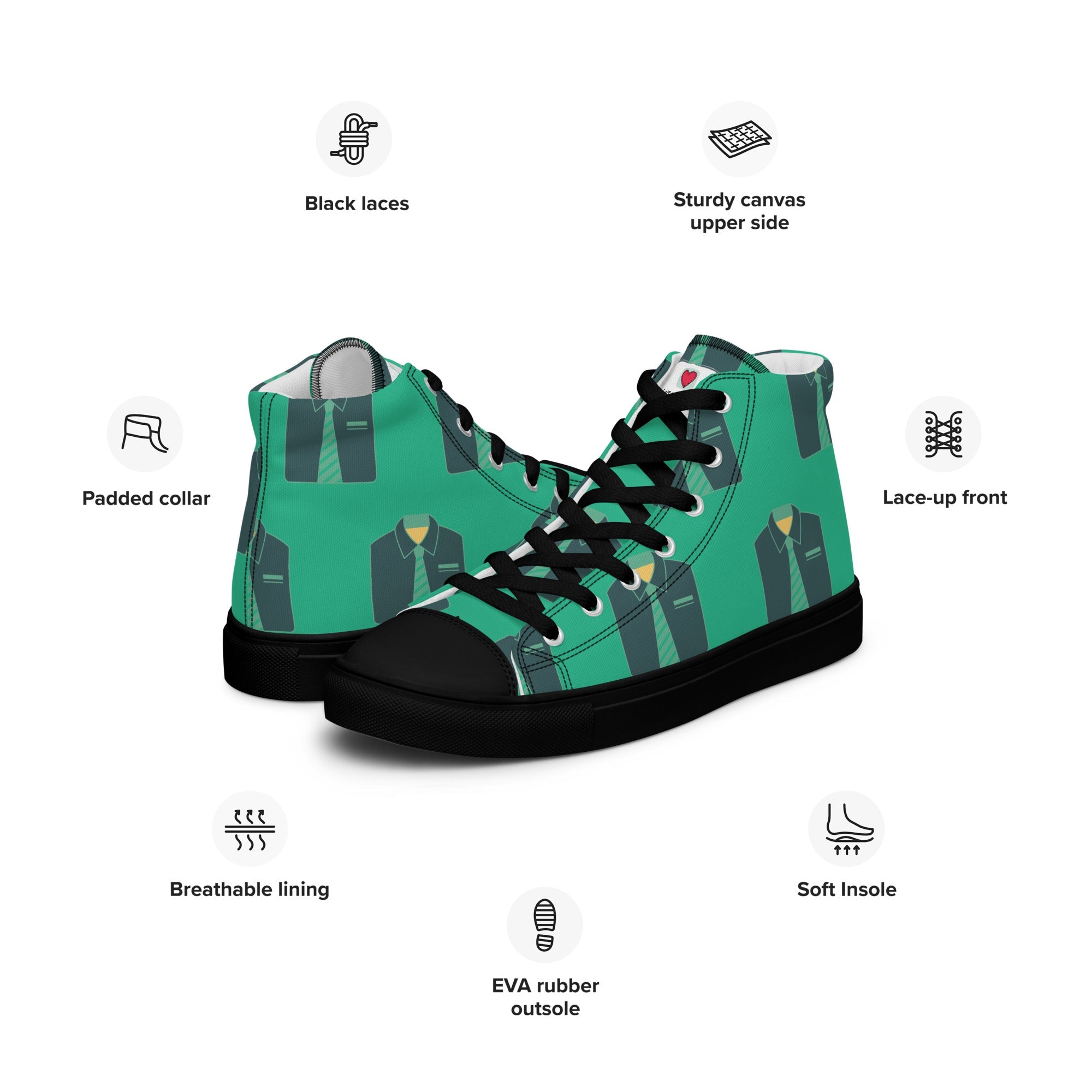 Cool Dad's Commuter Stye Men's High Top Sneakers