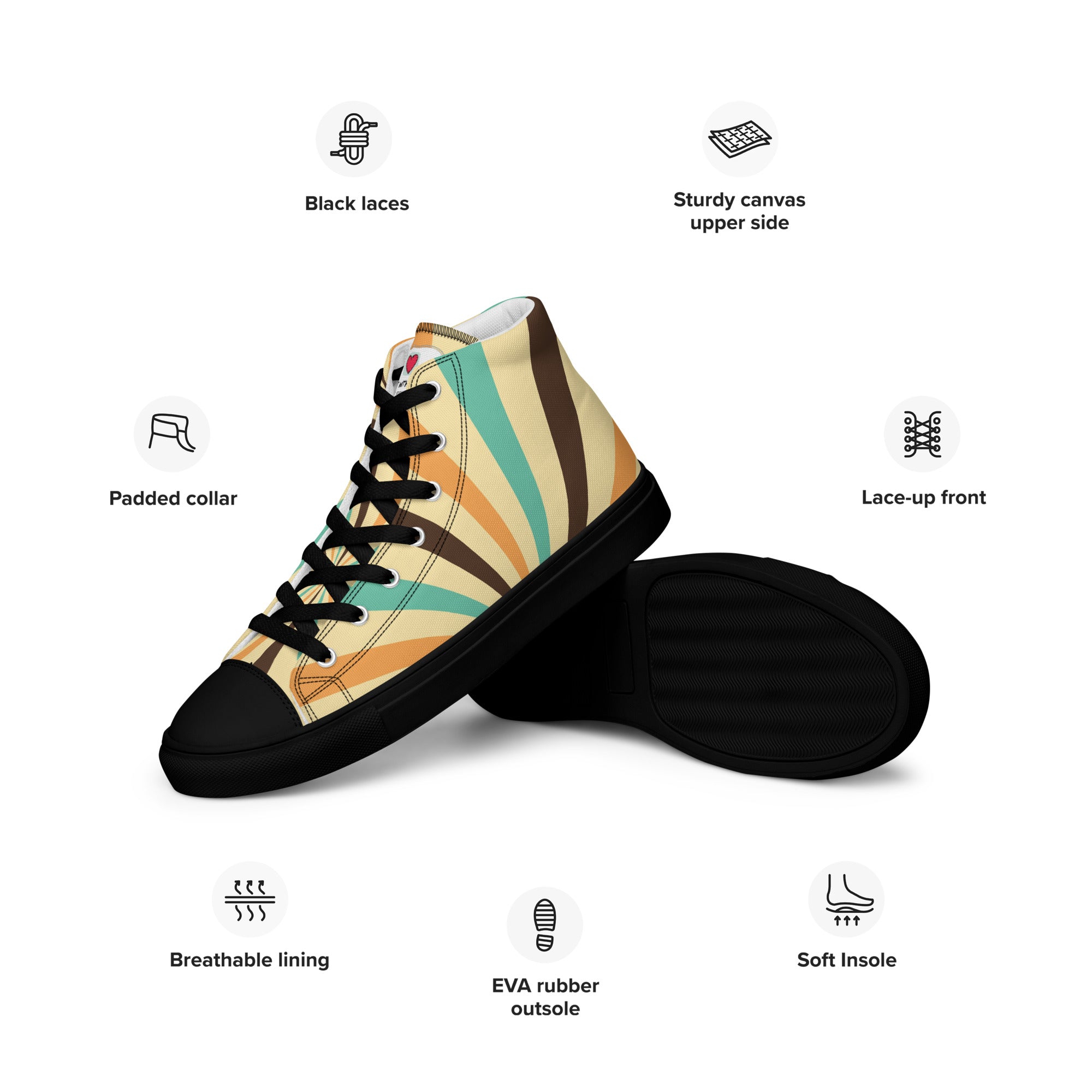 Cool Dad Men High Top Canvas Shoes, Father Gift Shoes, Stylish Papa Canvas Sneakers, Dad Style High Tops, Fatherly Footwear, Father’s Day Present