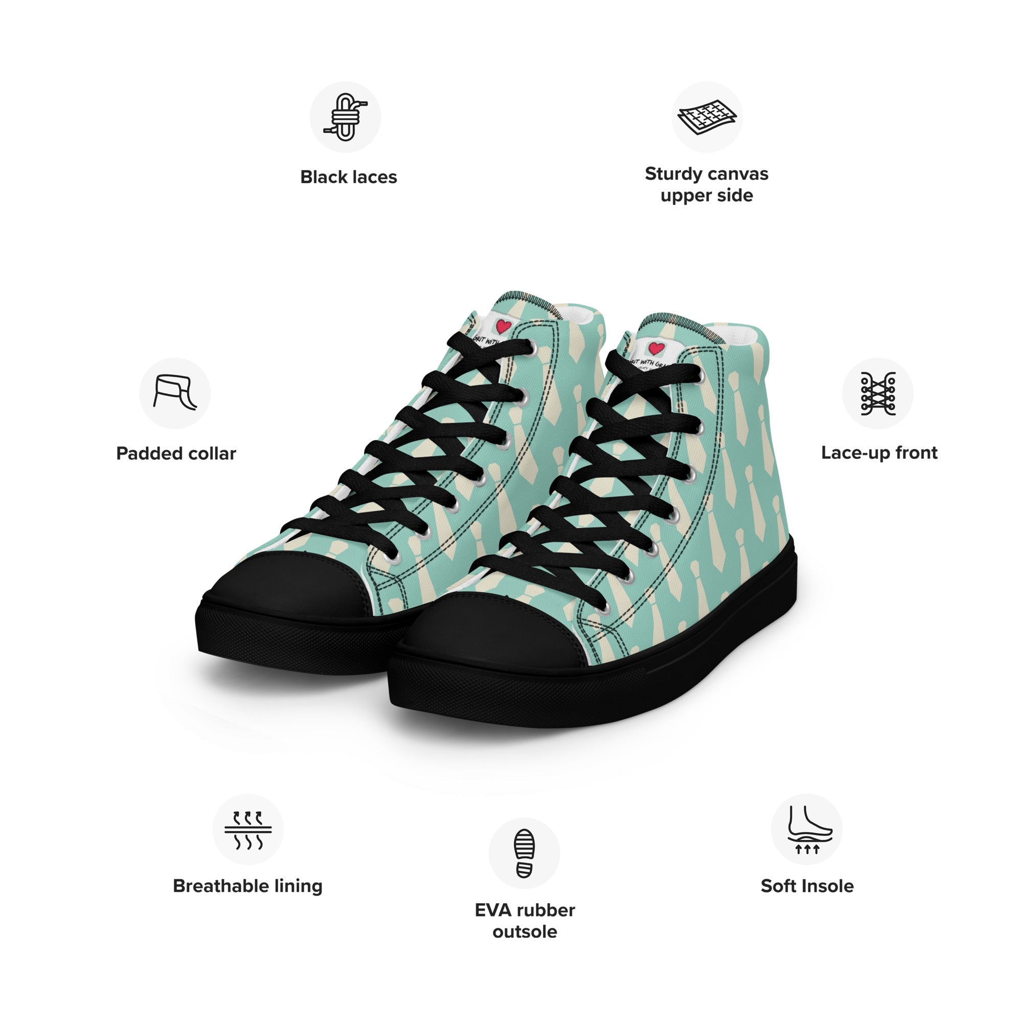 Cool Dad's Commuter Stye Men's High Top Sneakers