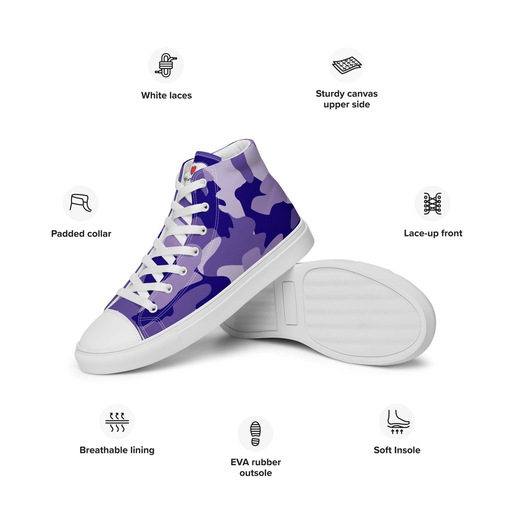 Army Enthusiast Men's High-Top Camouflage Sneakers