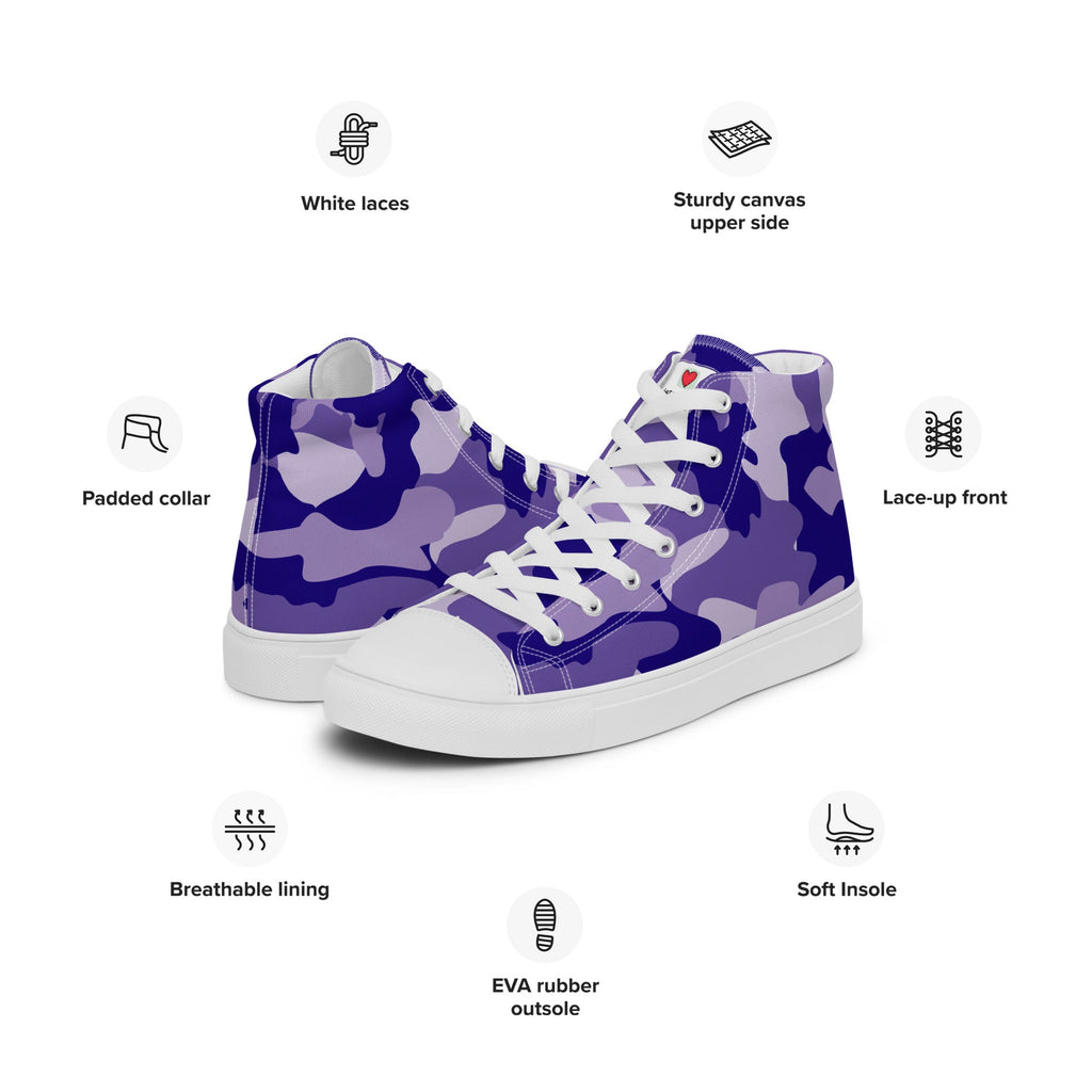Army Enthusiast Men's High-Top Camouflage Sneakers
