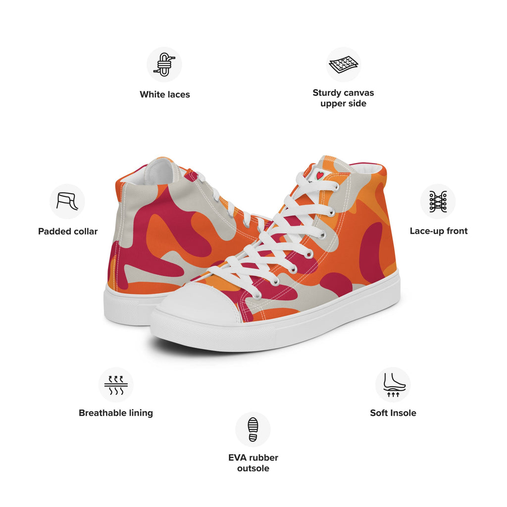 Army Enthusiast Men's High-Top Camouflage Sneakers
