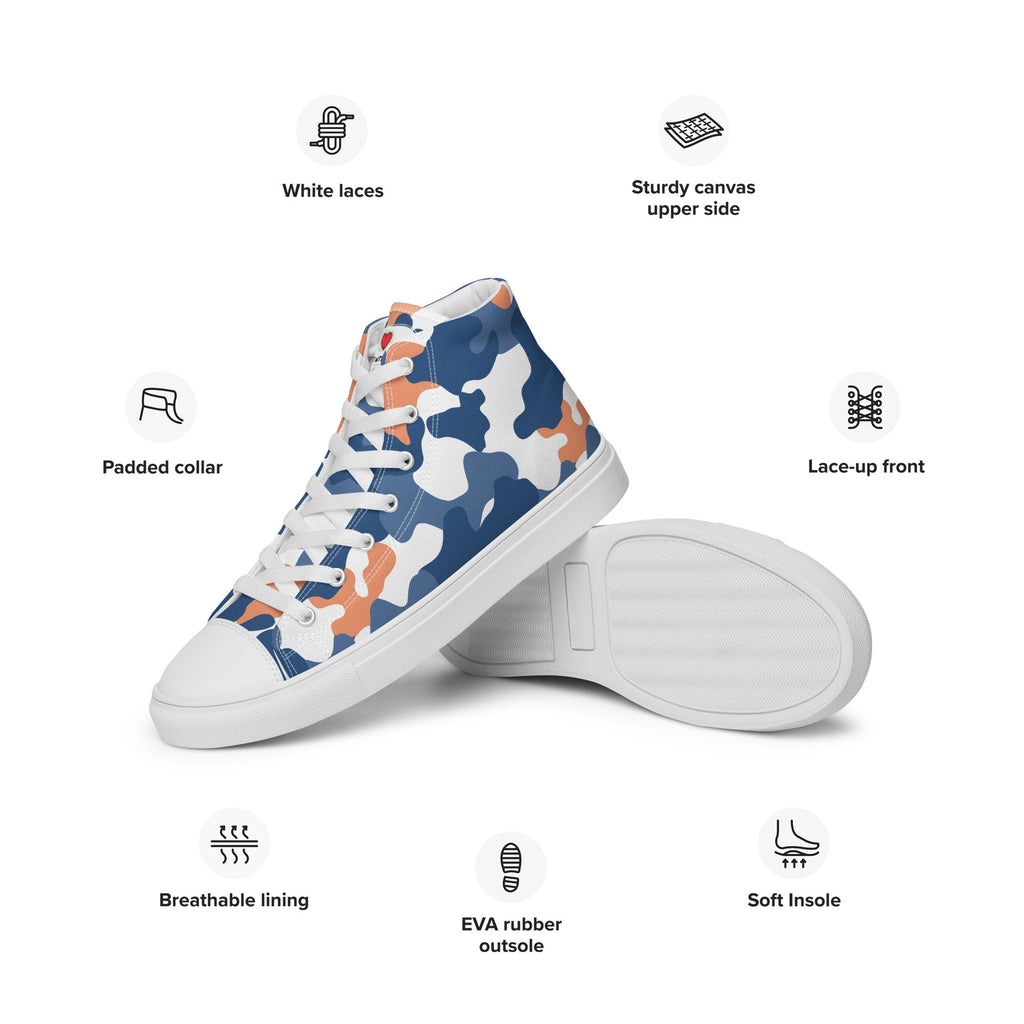 Army Enthusiast Men's High-Top Camouflage Sneakers
