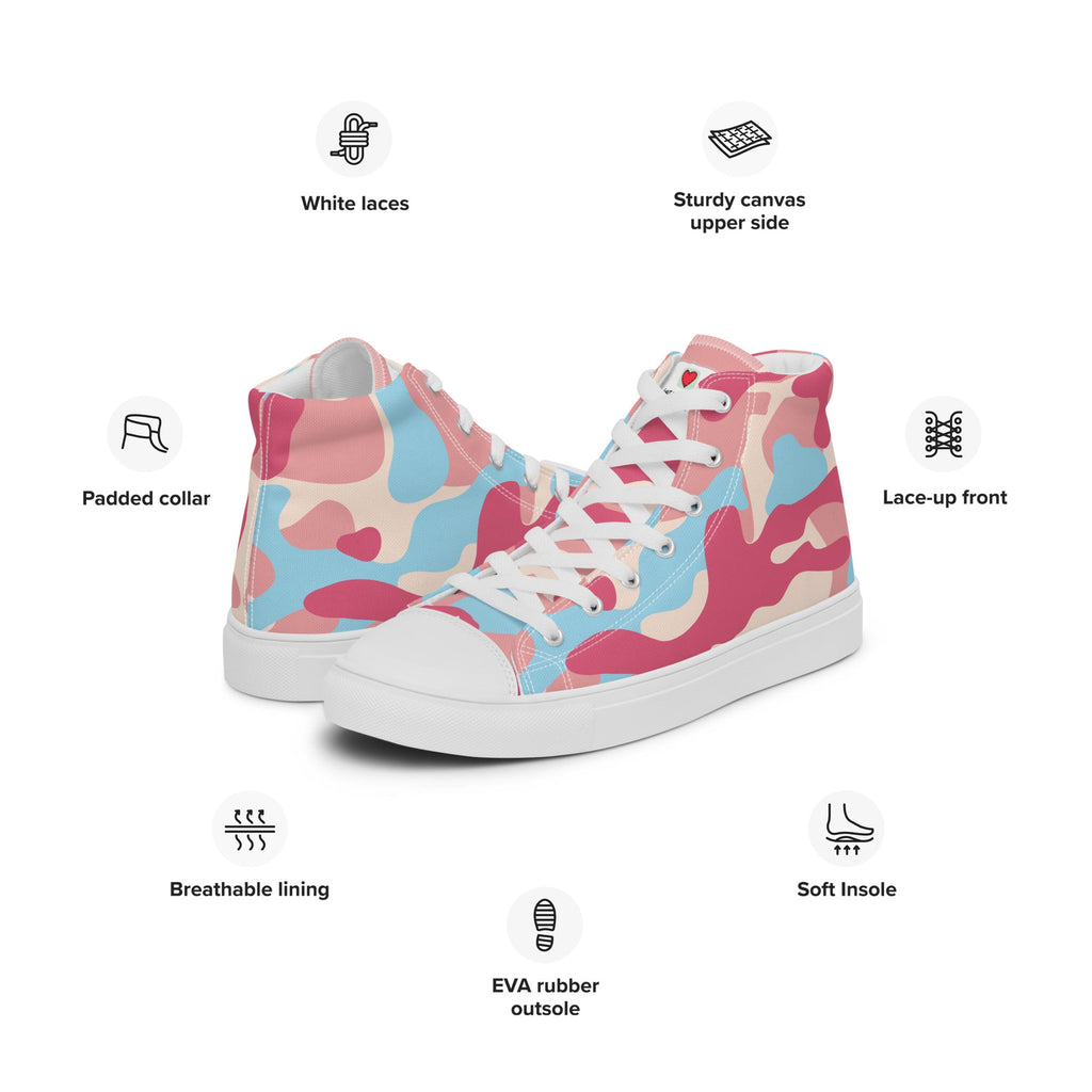 Army Enthusiast Men's High-Top Camouflage Sneakers