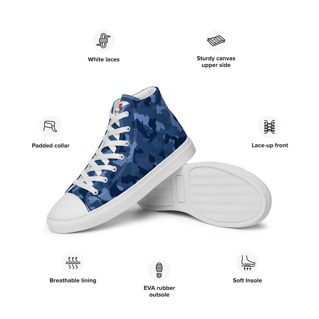 Army Enthusiast Men's High-Top Camouflage Sneakers