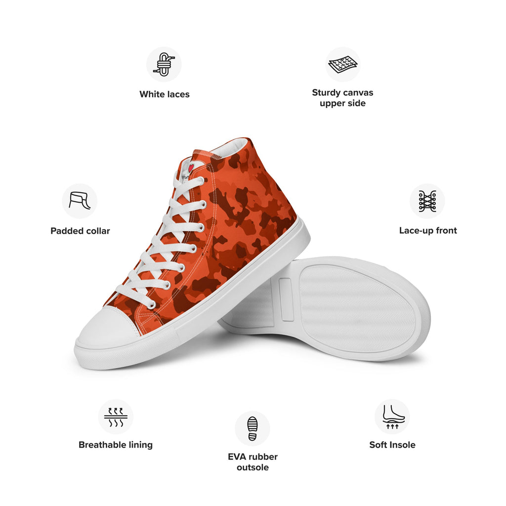 Army Enthusiast Men's High-Top Camouflage Sneakers