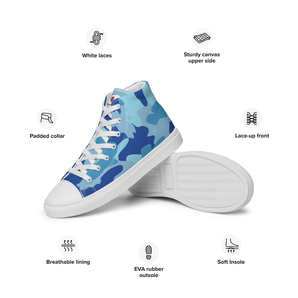 Army Enthusiast Men's High-Top Camouflage Sneakers