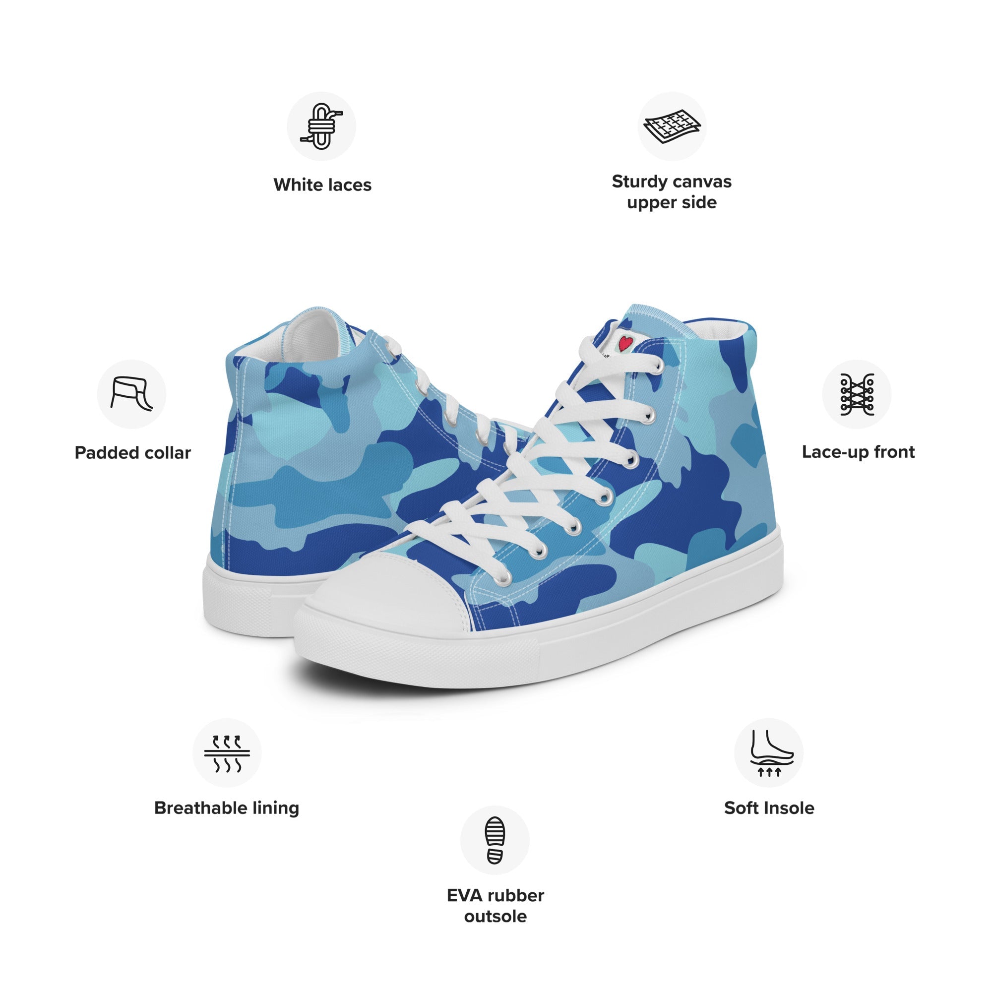 Army Enthusiast Men's High-Top Camouflage Sneakers
