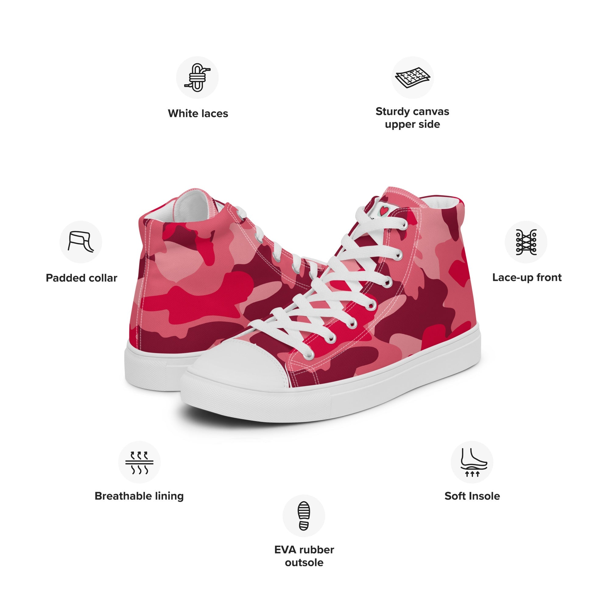 Army Enthusiast Men's High-Top Camouflage Sneakers