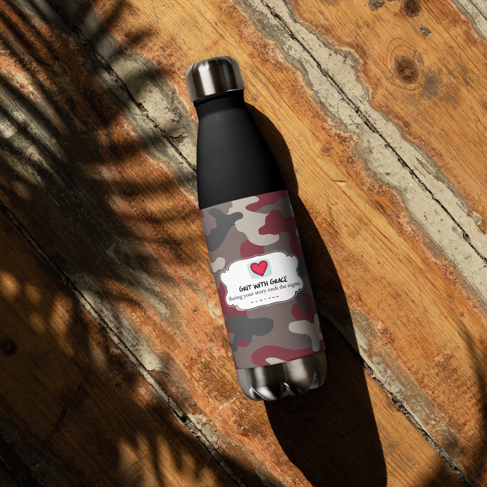 Army Enthusiast Camouflage Steel Water Bottle