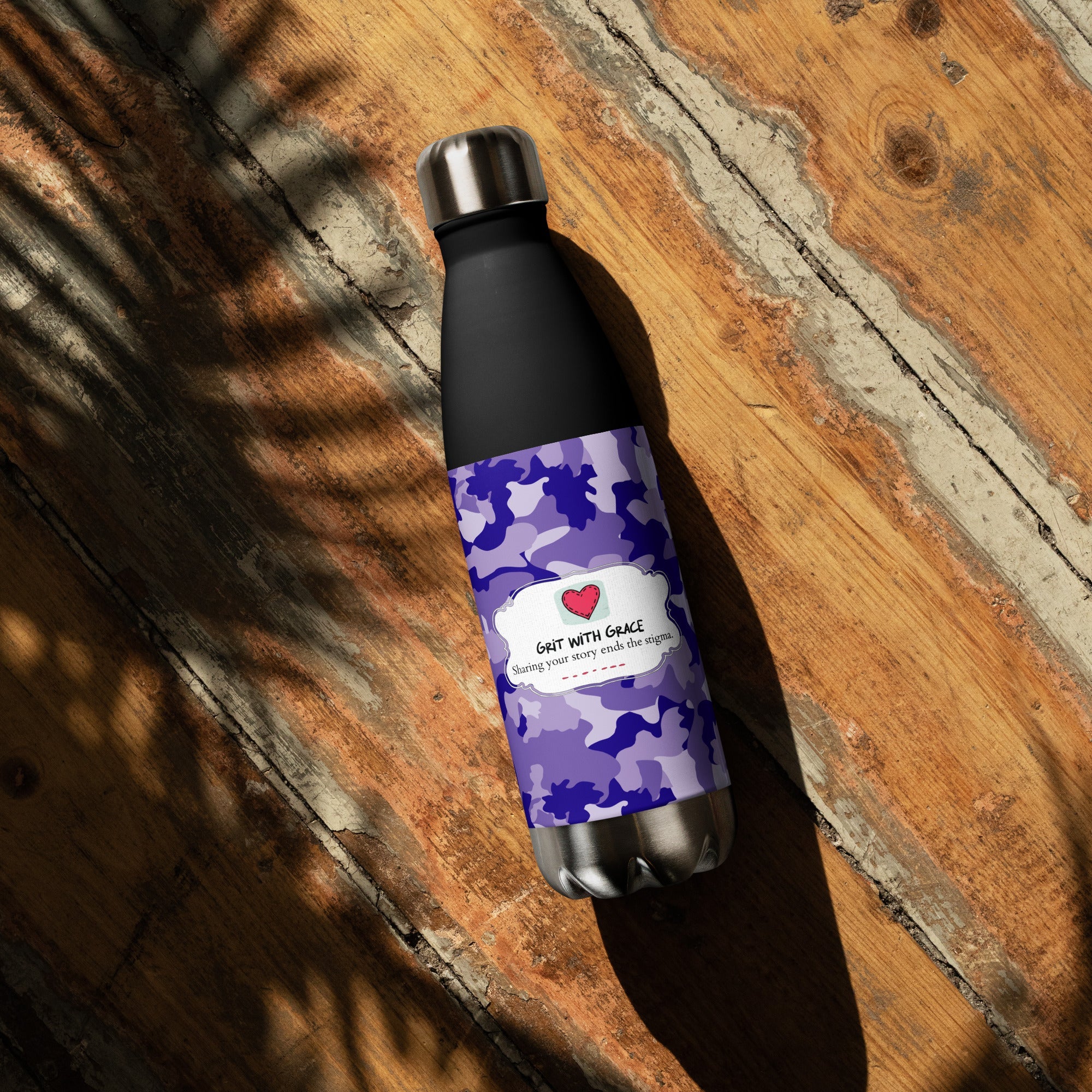 Army Enthusiast Camouflage Steel Water Bottle