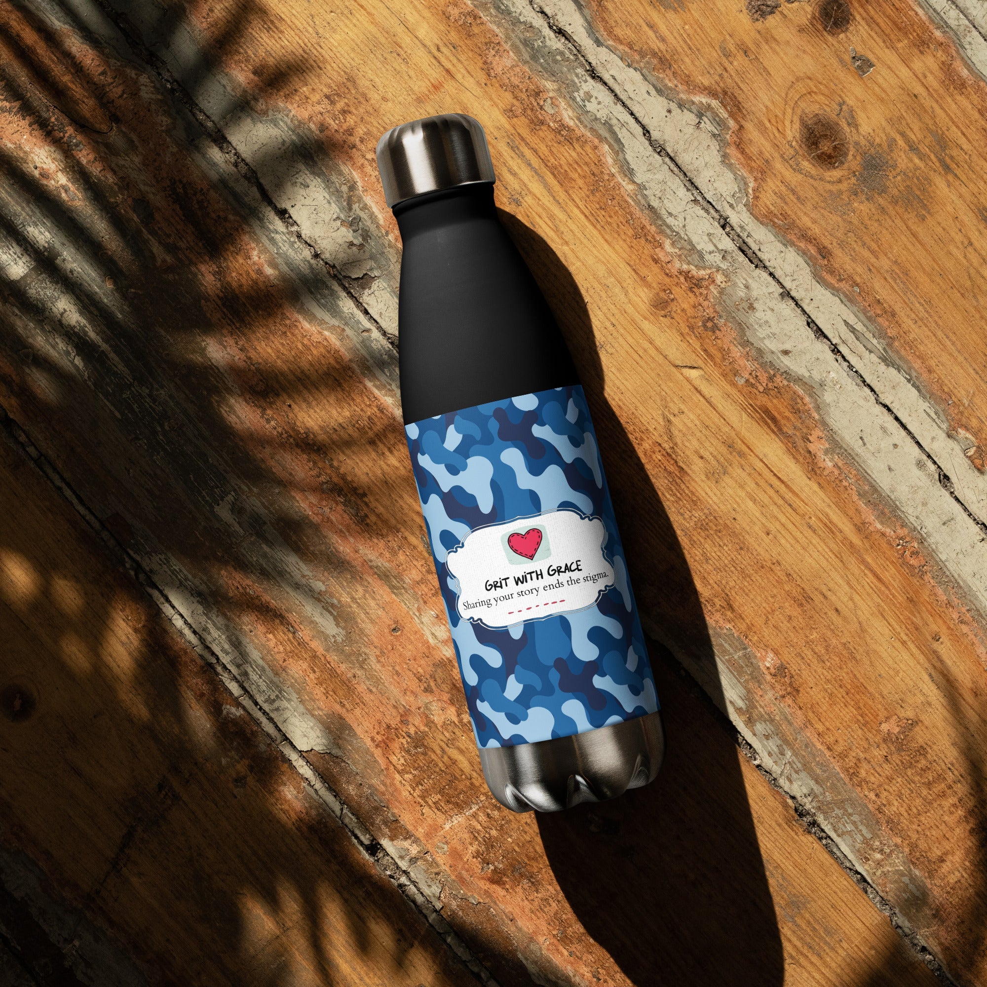 Army Enthusiast Camouflage Steel Water Bottle