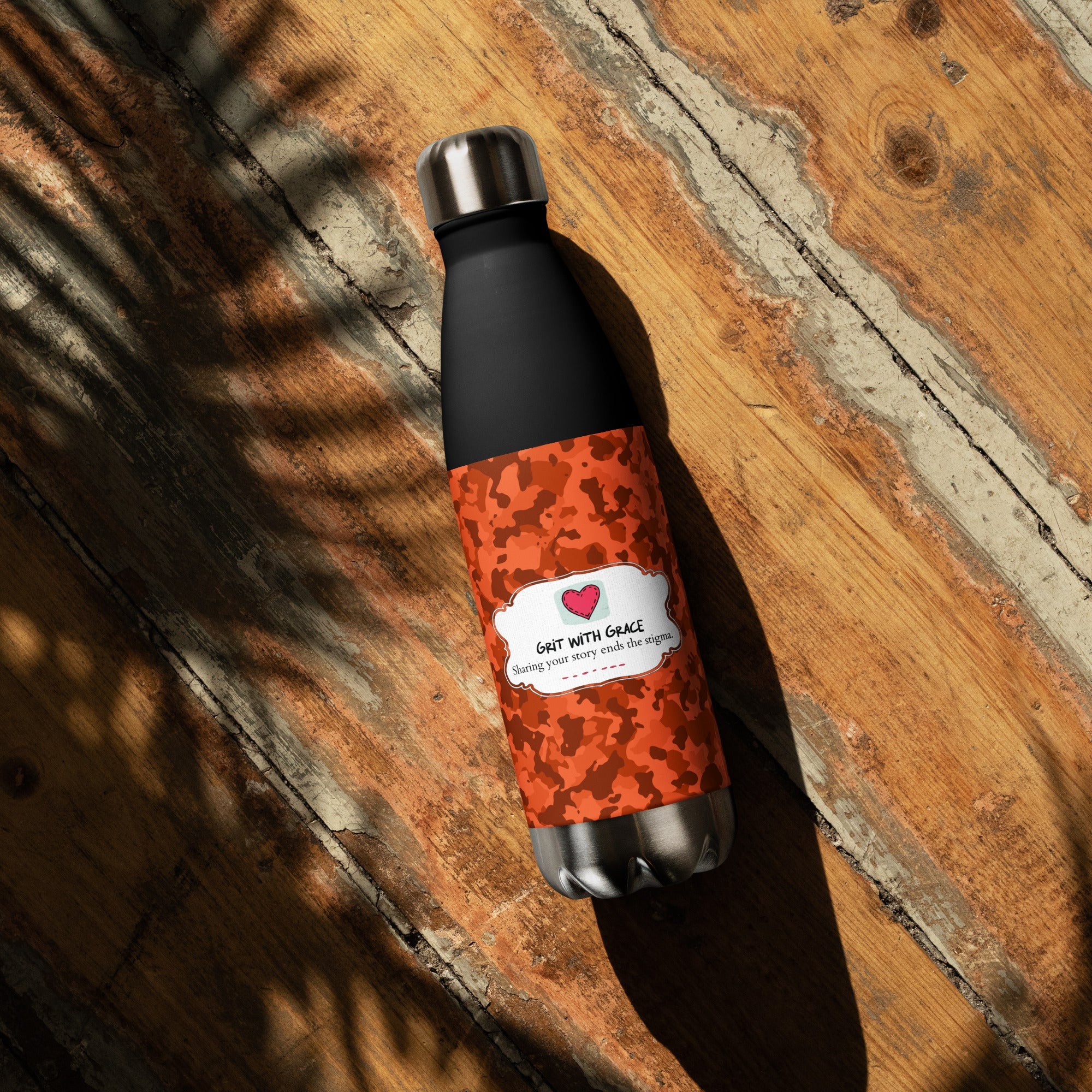 Army Enthusiast Camouflage Steel Water Bottle