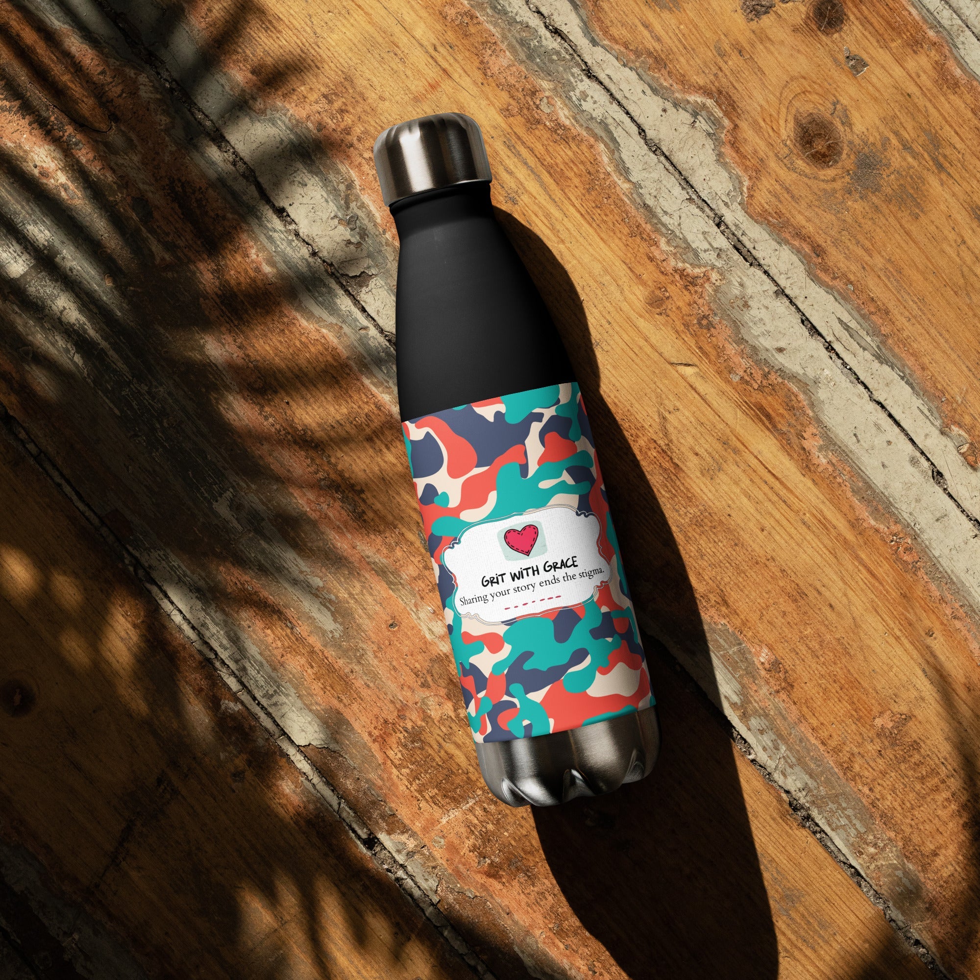 Army Enthusiast Camouflage Steel Water Bottle