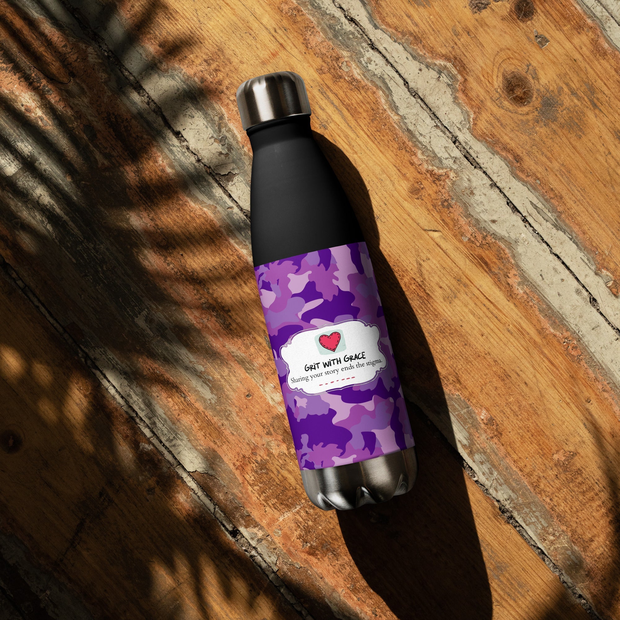 Army Enthusiast Camouflage Steel Water Bottle