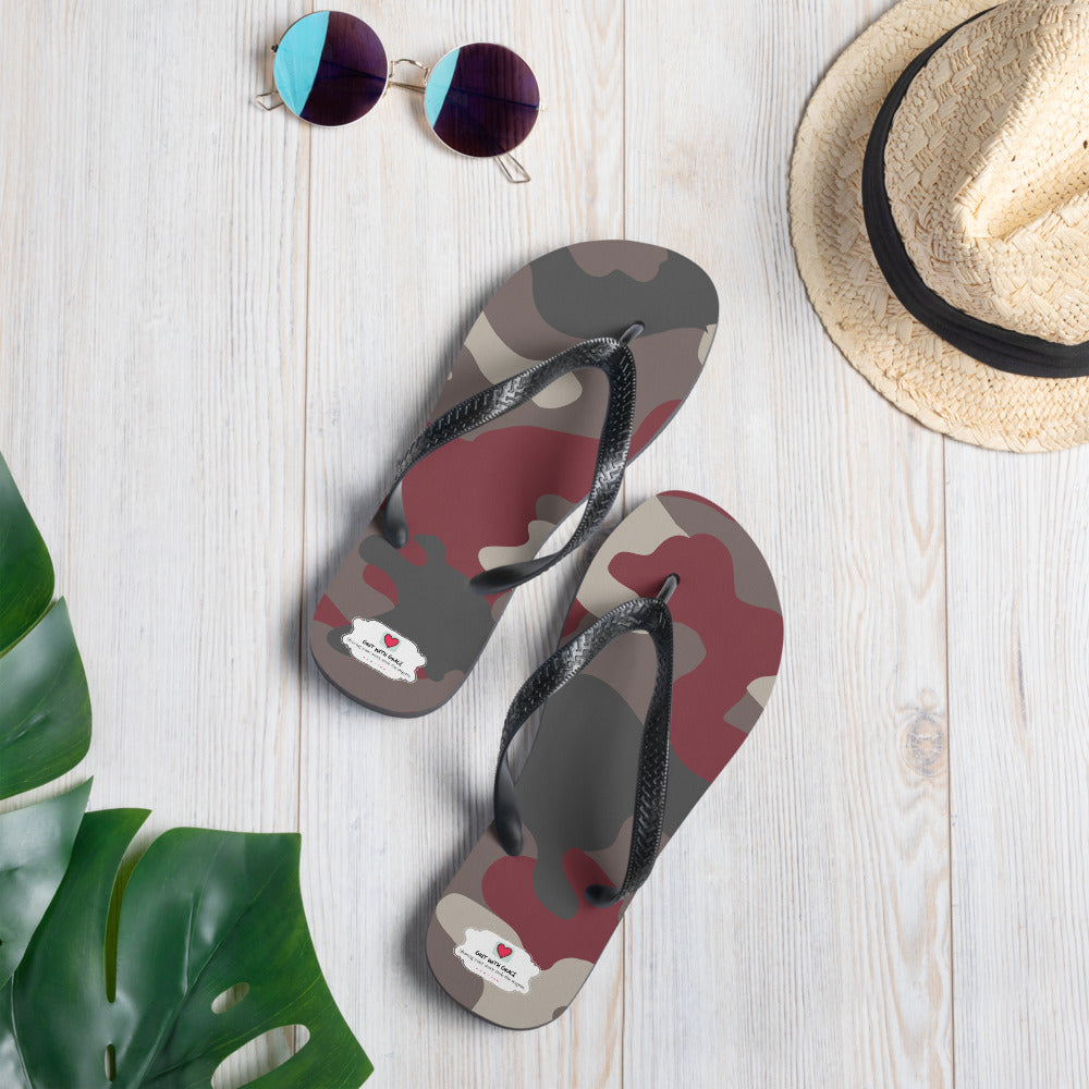 Army Enthusiast Camouflage Flip Flops
