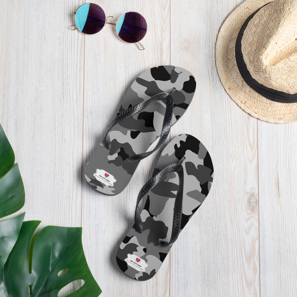 Army Enthusiast Camouflage Flip Flops