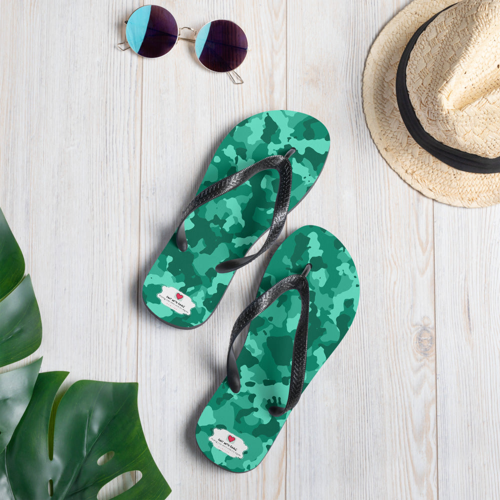 Army Enthusiast Camouflage Flip Flops