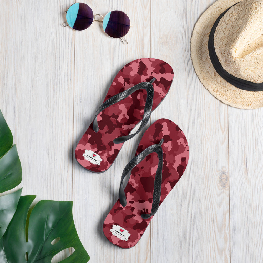 Army Enthusiast Camouflage Flip Flops