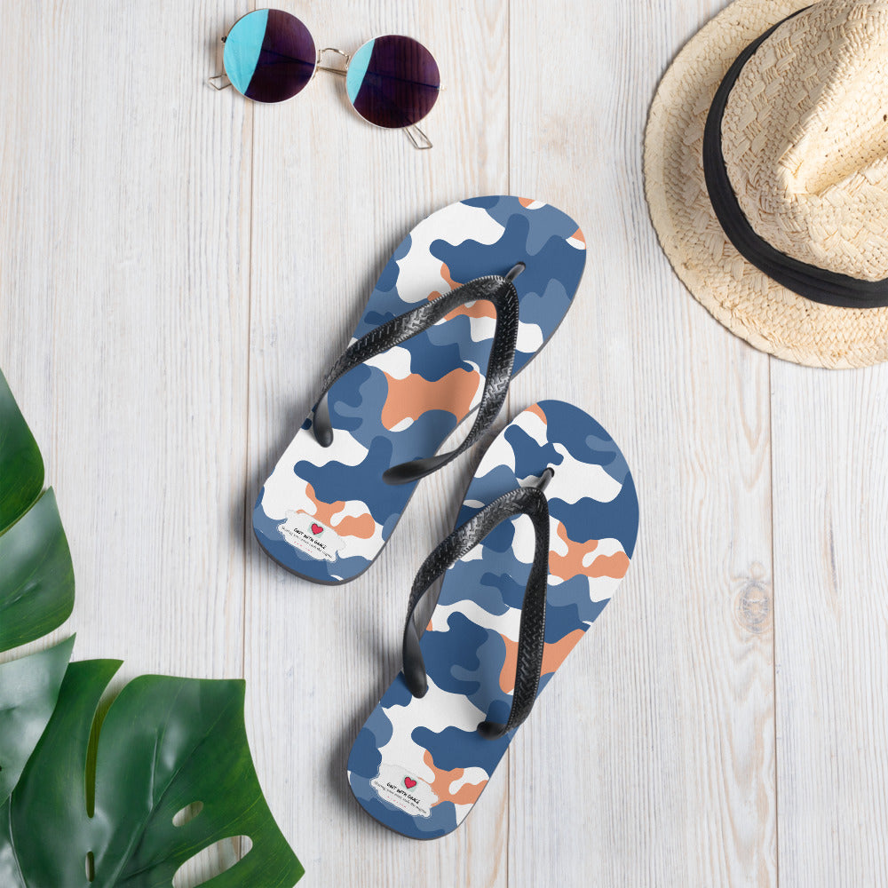 Army Enthusiast Camouflage Flip Flops