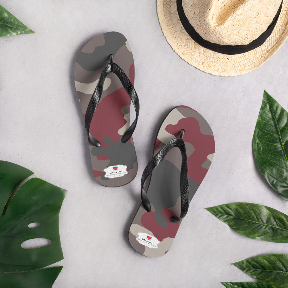 Army Enthusiast Camouflage Flip Flops
