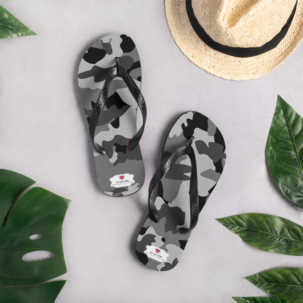Army Enthusiast Camouflage Flip Flops