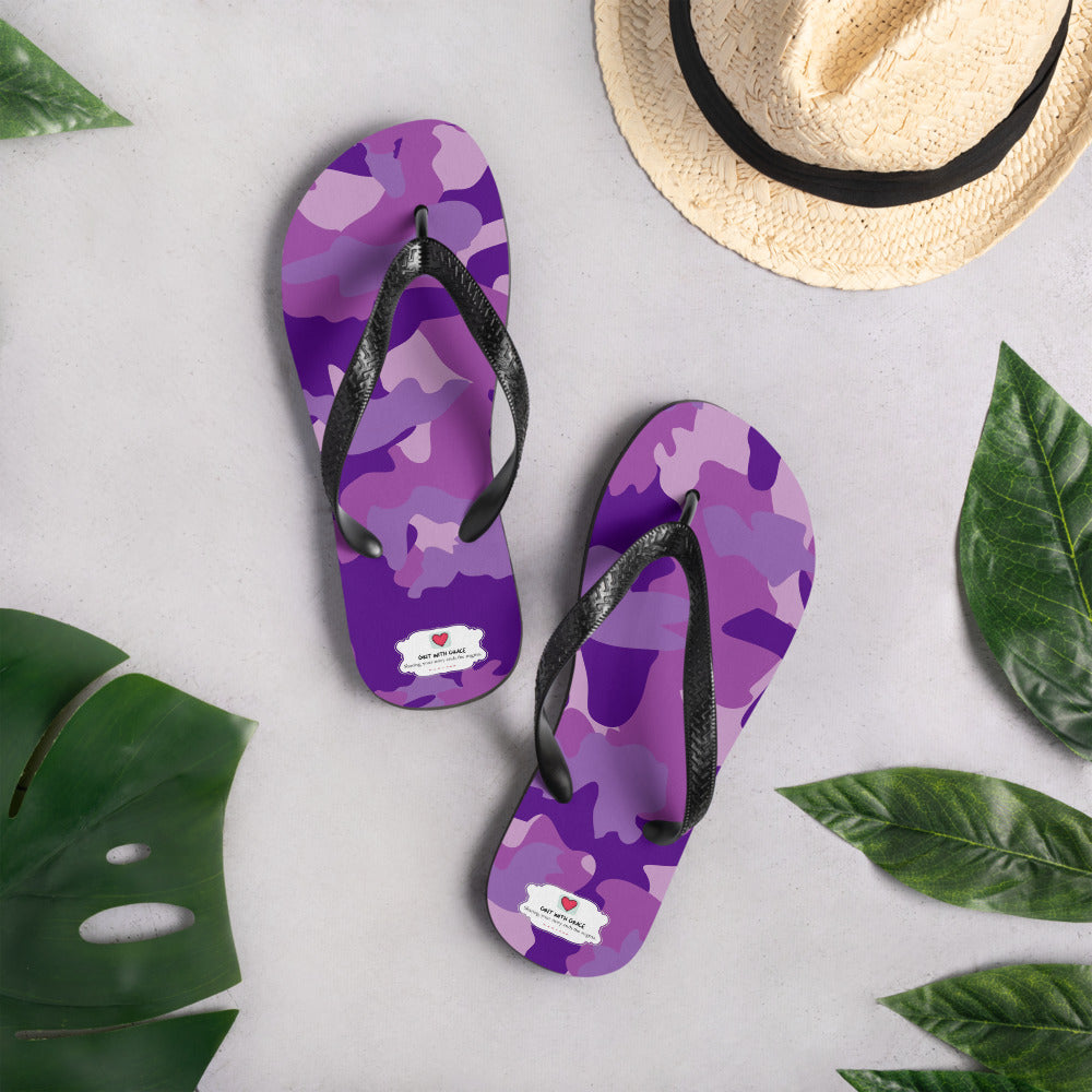 Army Enthusiast Camouflage Flip Flops