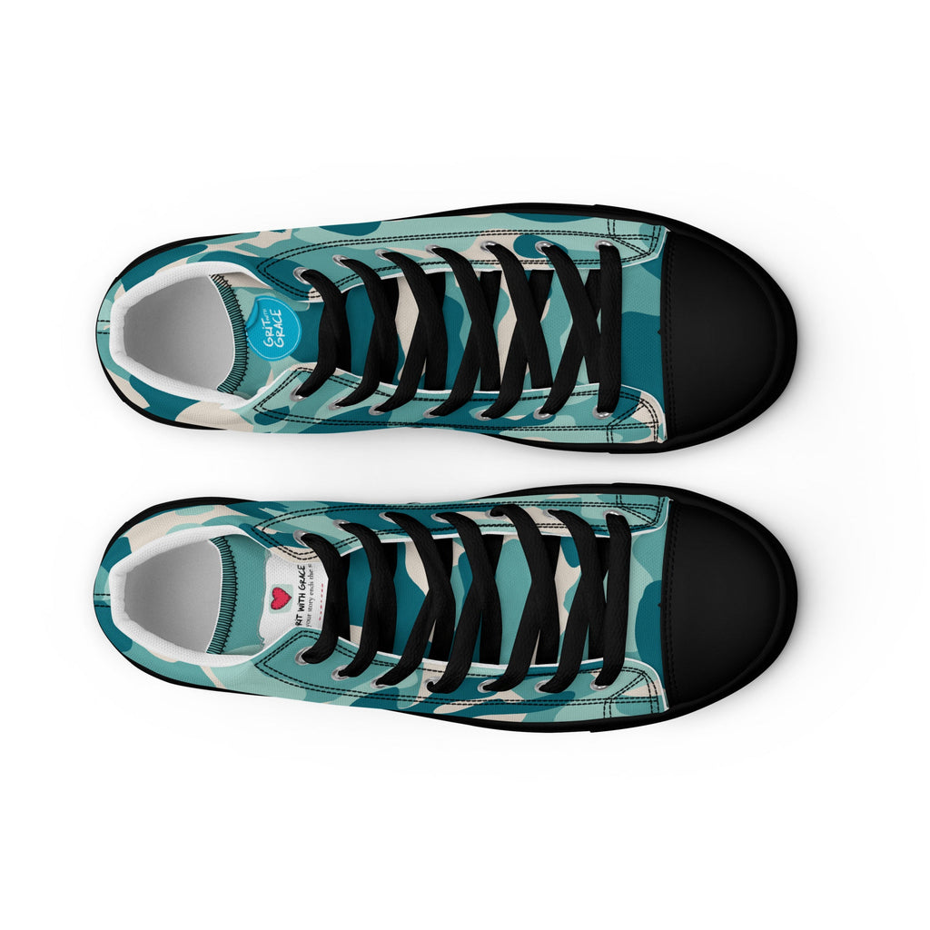 Army Enthusiast Women's High-Top Camouflage Sneakers