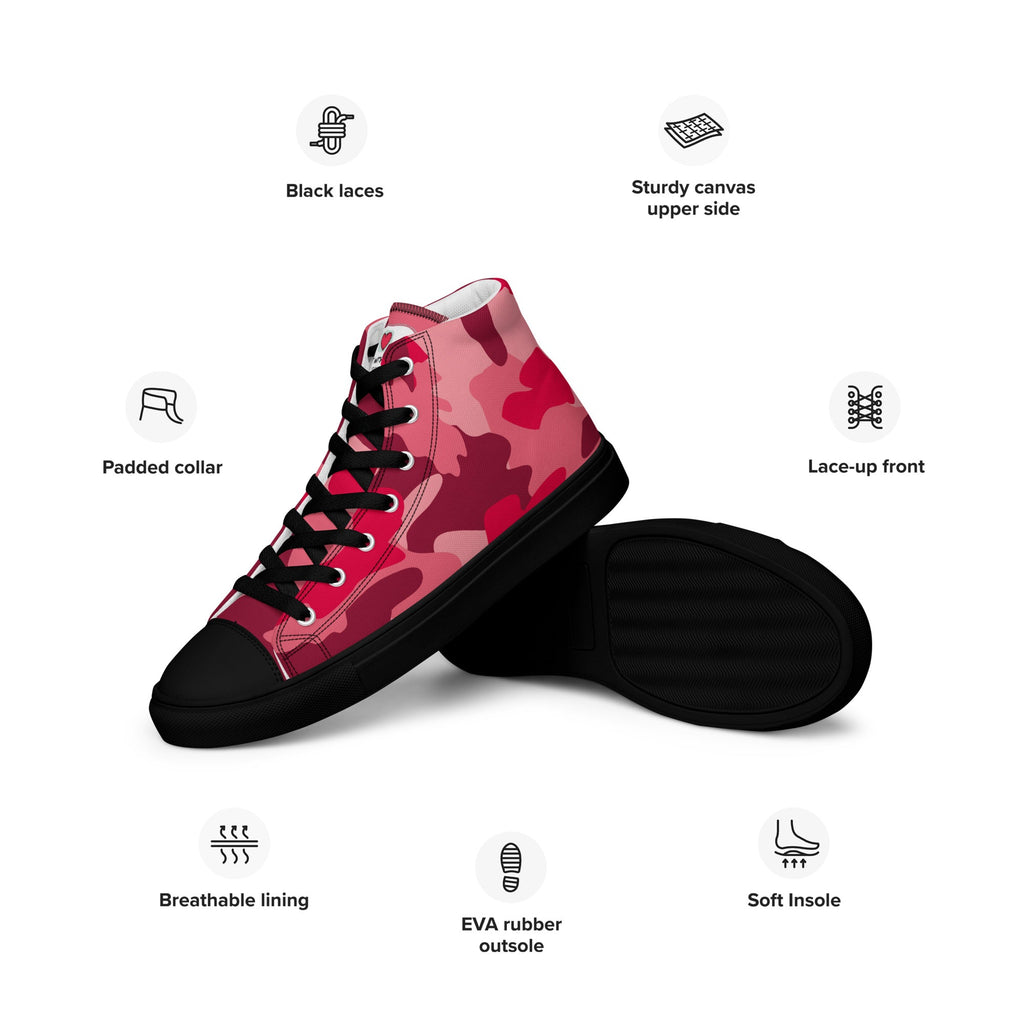 Army Enthusiast Women's High-Top Camouflage Sneakers