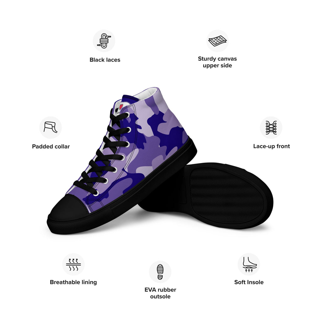Army Enthusiast Women's High-Top Camouflage Sneakers
