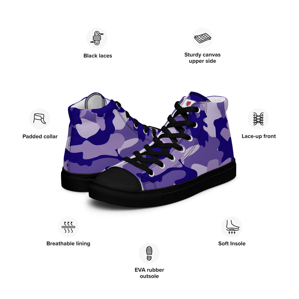 Army Enthusiast Women's High-Top Camouflage Sneakers