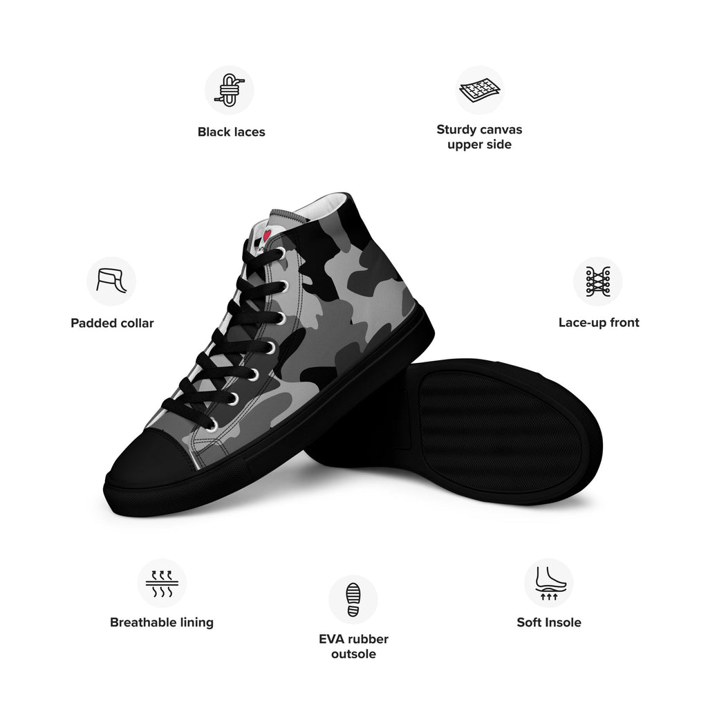 Army Enthusiast Women's High-Top Camouflage Sneakers
