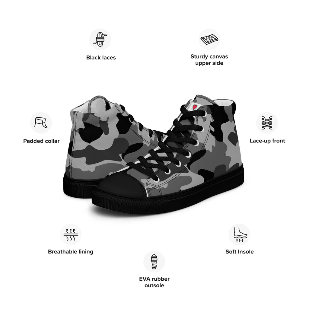 Army Enthusiast Women's High-Top Camouflage Sneakers