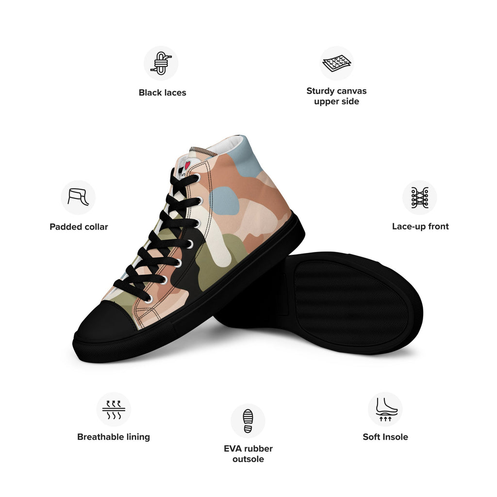 Army Enthusiast Women's High-Top Camouflage Sneakers