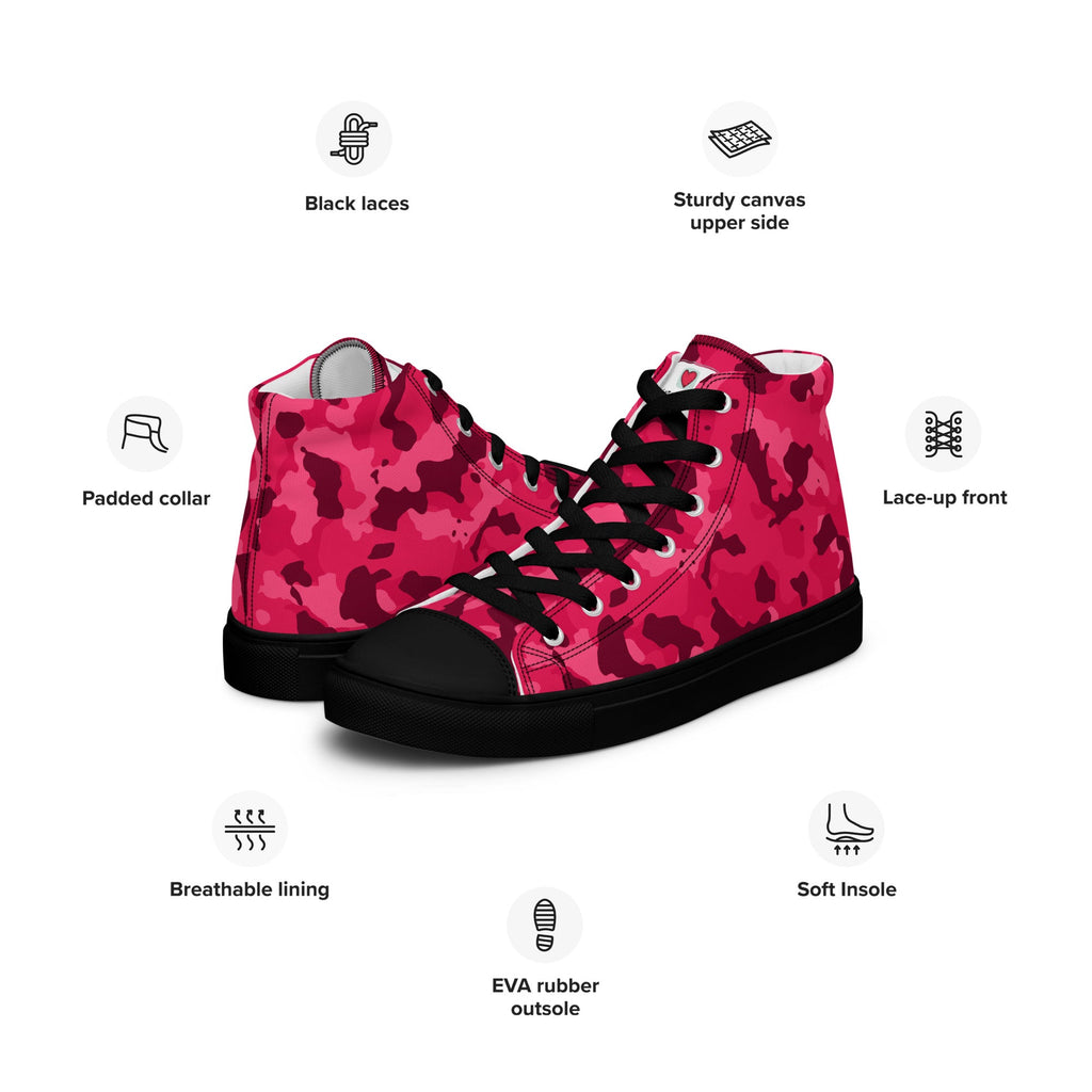 Army Enthusiast Women's High-Top Camouflage Sneakers