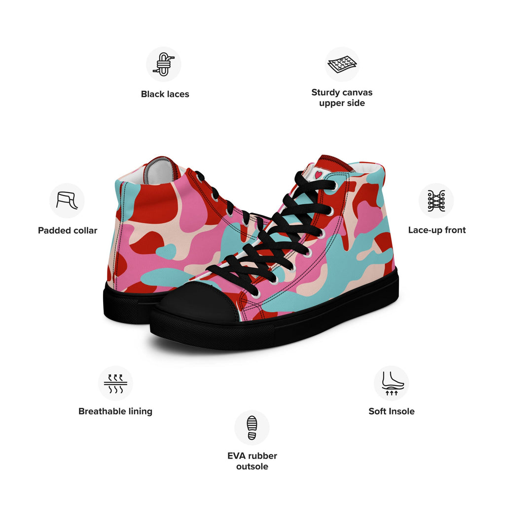 Army Enthusiast Women's High-Top Camouflage Sneakers