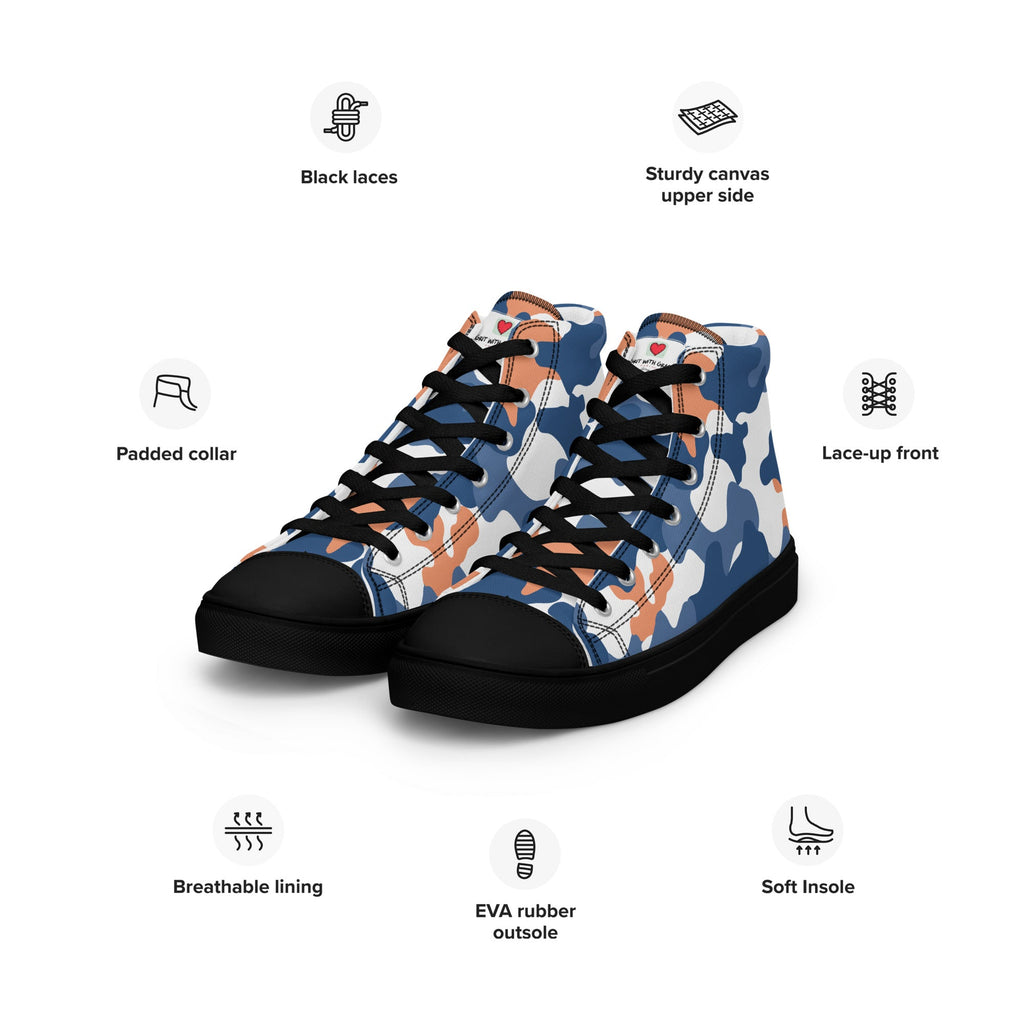 Army Enthusiast Women's High-Top Camouflage Sneakers