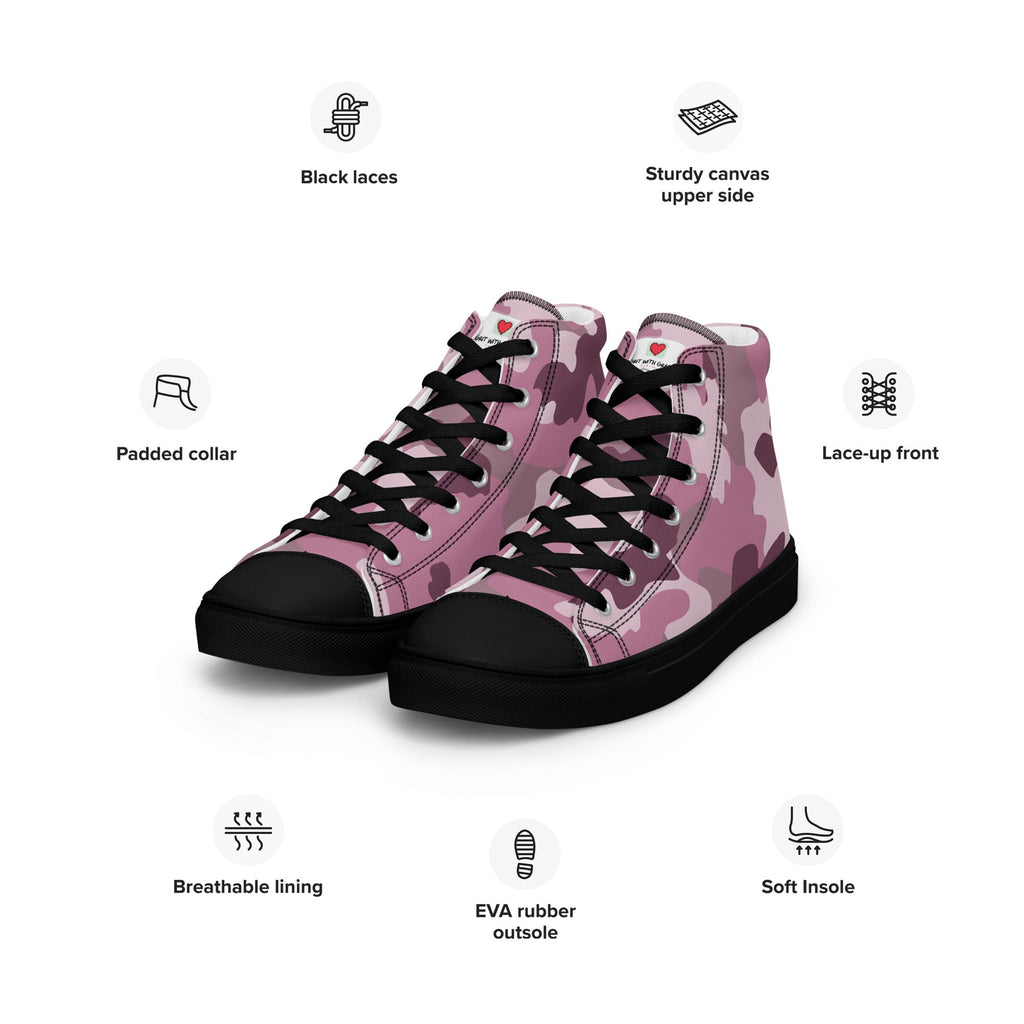 Army Enthusiast Women's High-Top Camouflage Sneakers