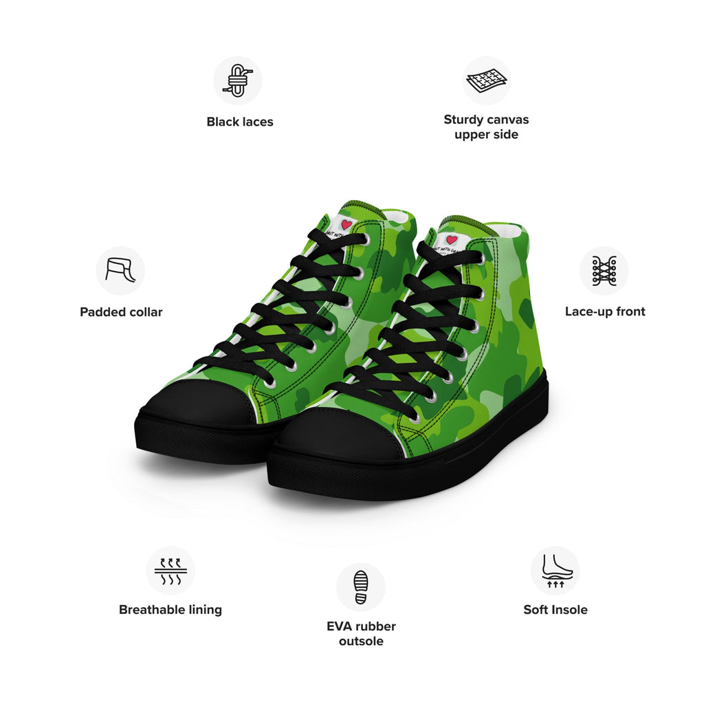 Army Enthusiast Women's High-Top Camouflage Sneakers