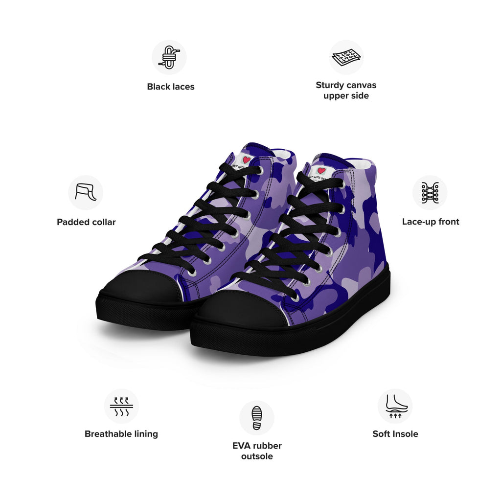 Army Enthusiast Women's High-Top Camouflage Sneakers