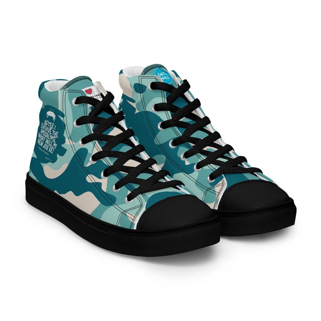 Army Enthusiast Women's High-Top Camouflage Sneakers