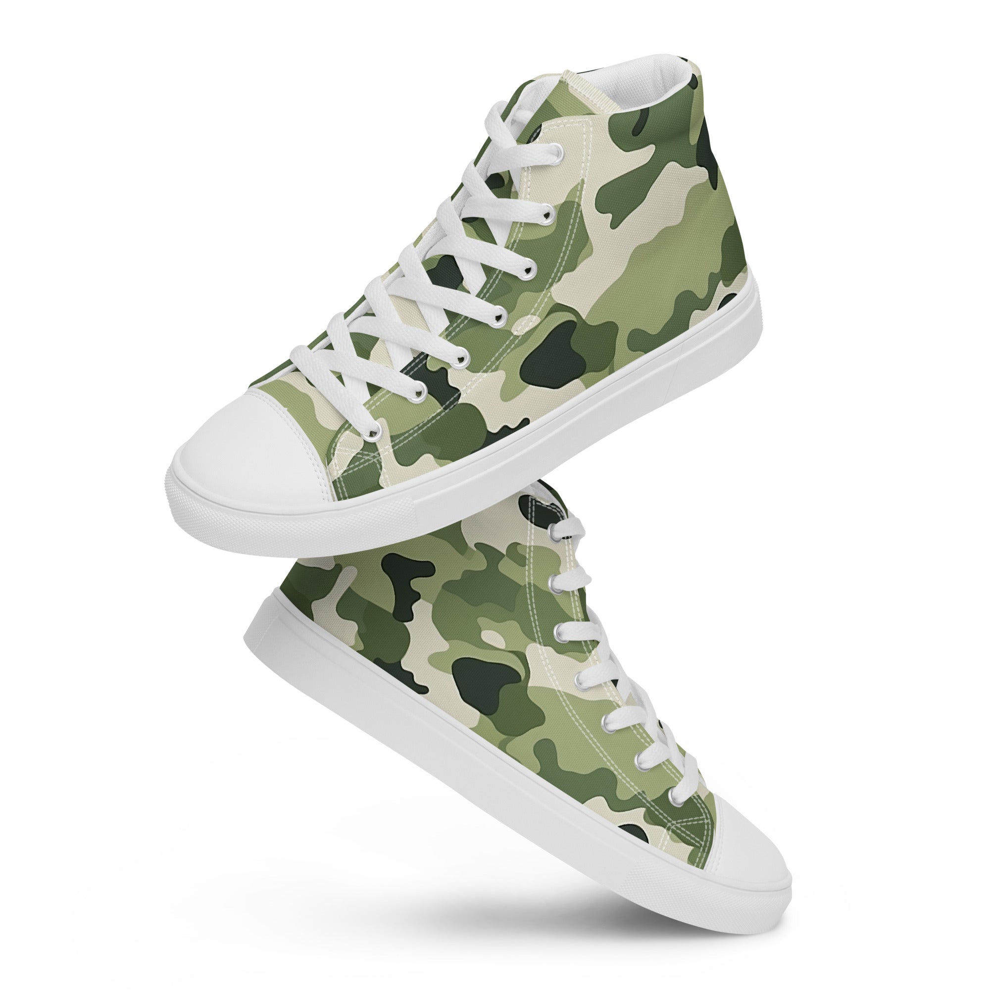 Army Enthusiast Women's High-Top Camouflage Sneakers